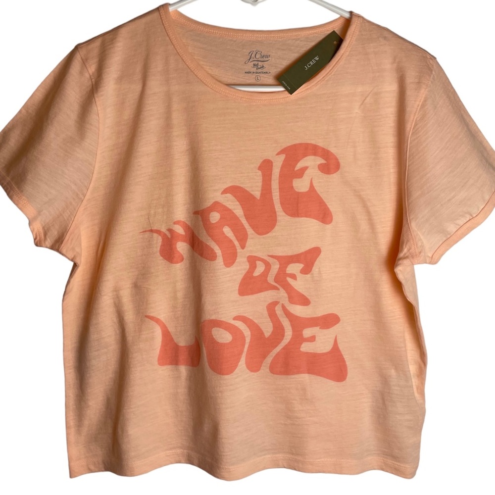 J.CREW GRAPHIC CROP T-SHIRT NWT, L